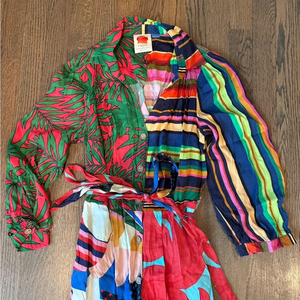 FARM RIO Printed Midi Length Dress XS - Picture 3 of 5